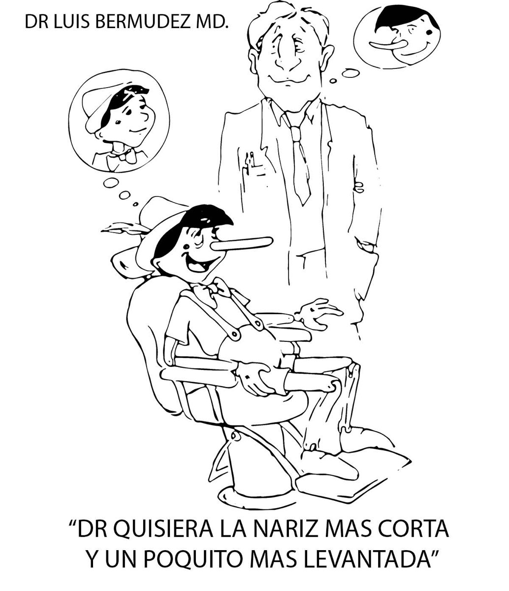 caricatura cirugia nariz